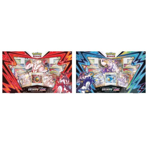 New Pokemon TCG Single + Rapid Strike Urshifu VMAX Premium Collection Boxes NEW